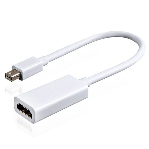 blanche - Adaptateur Mini DisplayPort vers HDMI, cble Mini Display Port vers convertisseur DP Thunderbolt de haute qualit pour Apple Pro Air