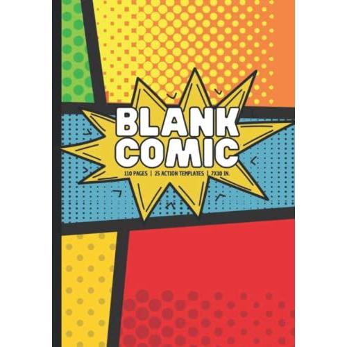 Blank Comic: Create & Draw Your Own Comics | 25 Action Templates ...