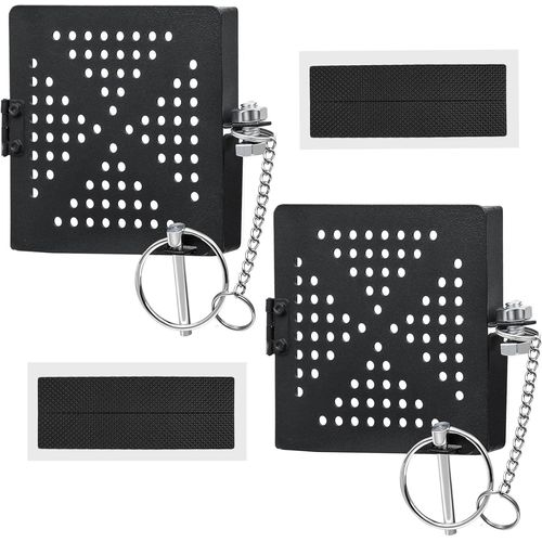 Blazeflux-2 Bouchons De Pare-Chocs Rv Metal 4inch Carres Avec Trous Anti-Insectes Pour Camping-Car