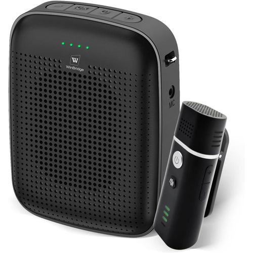 BLAZEFLUX-Ampli voix 15W micro cravate sans fil A006 pour profs, yoga, guide - systeme PA portable Bluetooth