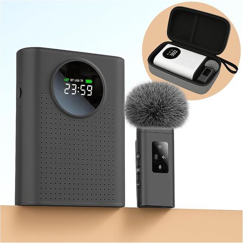 BLAZEFLUX-BSONE Ampli Voix Micro Sans Fil Profs - Systeme PA Portable Bluetooth Micro Cravate et Haut-parleur Classe, Guide,