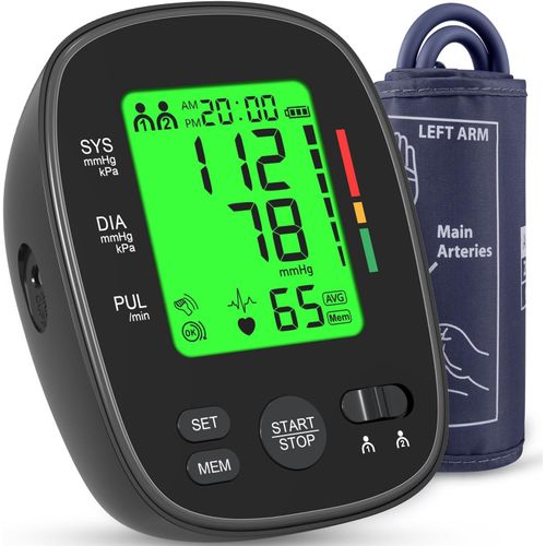 Blazeflux-Tensiometre Bras Automatique Grand Brassard 22-42 Cm Ecran Lcd Memoire 99 Mesures 2 Utilisateurs
