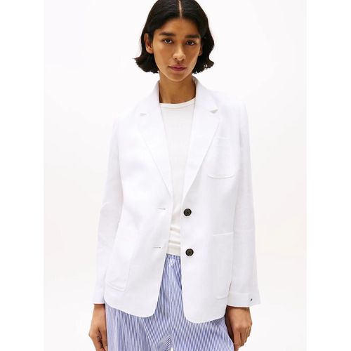 Blazer Coupe Standard En Mlange De Lin Ess Linen Regular Sb Blazer/Optic White - 40