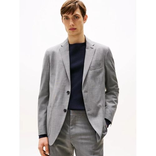 Blazer Droit En Laine Mlange Tech Wool Fabric/Grey - 54
