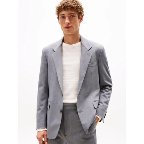 Blazer Droit En Serg Avec Laine Tech Fluid Twill Fabric/Grey - 46