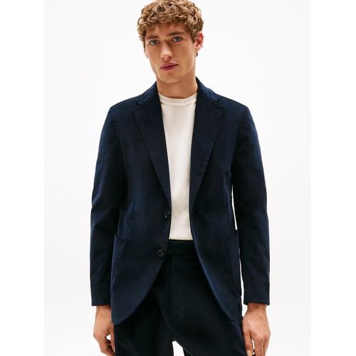 Blazer Droit En Velours Ctel Stretch Corduroy Fabric/Blue - 46