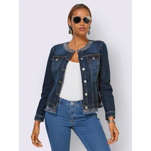 Blazer En Jean 99% Coton - Creation L - Bleu Fonc