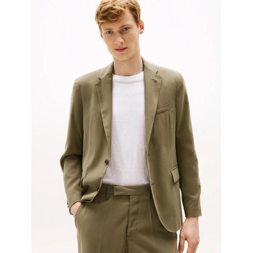 Blazer Extra Slim Boutonnage Droit Solid Viscose Fluid Fabric/Green - 60