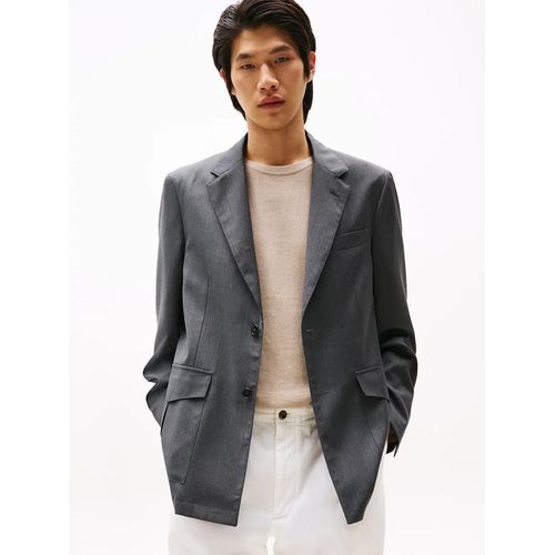 Blazer Long En Serg De Pure Laine Pure Wool Twill Fabric/Grey - 52