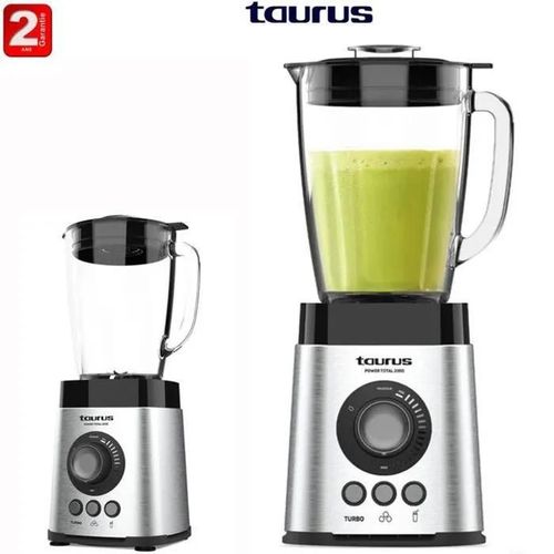 Blender Mixeur Bol en verre POWER TOTAL 2000 2 vitesses +TURBO 2,2 L 6 lames