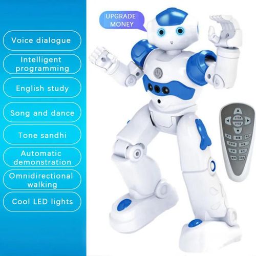 Bleu - 2022 New RC Robot Led Eye Light Intelligent Sports Walking Dancing Gesture Sensor Robot Toy Remote Control Robot Cool Kids Gifts