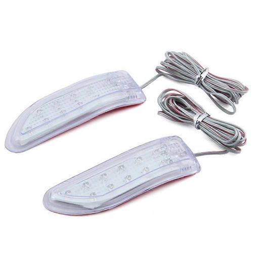 Bleu Auto Voiture 13 Led Lumire 12v Lame Forme Vue Arrire Rtroviseur Latral Clignotant Feux Avertissement Dcoration Lampe Universelle