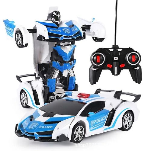 Bleu blanc - Nouveau jouet de voiture RC 2 en 1, Robots de Transformation, Voiture de conduite, Vhicule de sport, Modles de voitures tlcommandes, Voiture RC, Jouet cadeau pour garons