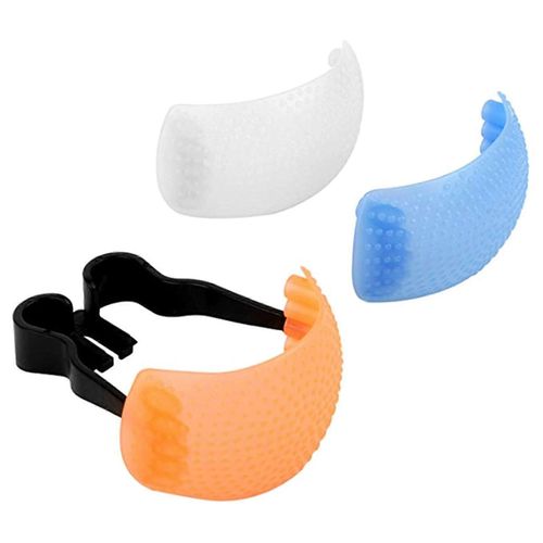 Bleu Blanc Orange 3 en 1 Kit de couverture de diffuseur de flash pop-up pour appareils photo reflex numriques