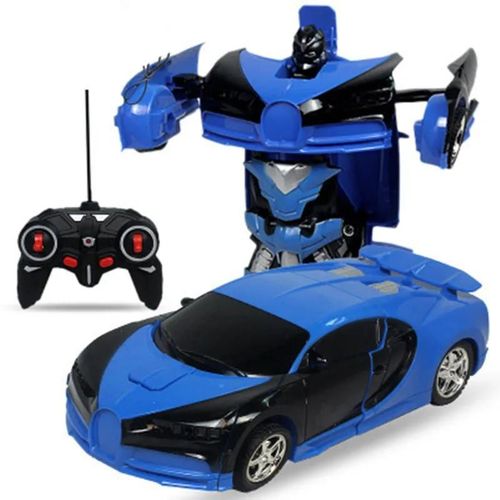 Bleu Bugatti - Jouet de dformation tlcommand en un clic, Voiture aste, Modle de robot, 1:18