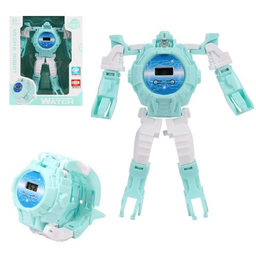 Bleu Ciel - Robot Cratif Transformant Les Enfants Regarder Les Garons Du Poignet Numrique Regarde Les Enfants lectriques Smart Robots Regardent Les Jouets Pour Filles Garons