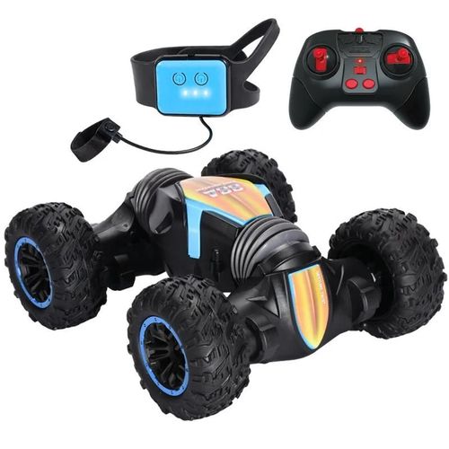 Bleu conventionnel - Montre-bracelet  Double tlcommande pour enfant, Nouveau, Cratif, Geste dform, Cross Country Light Roll Drift, Voiture jouet, Cadeaux