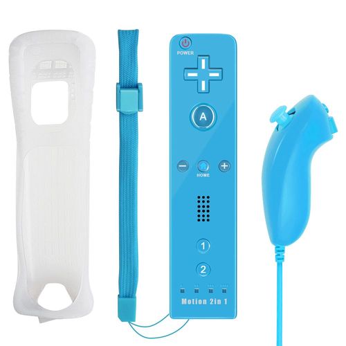 Bleu - Ensemble 2 En 1 Pour Console Nintendo Wii, Manette De Jeu Sans Fil, Tlcommande Dahchuck, Manette, Manette, Motion Plus En Option