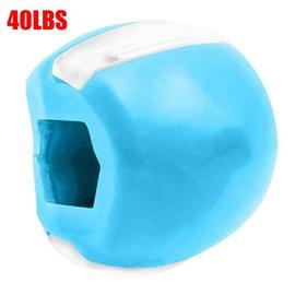 Bleu - Jaw Exercise Ball Face Masseter Silica Gel Jawline Muscle