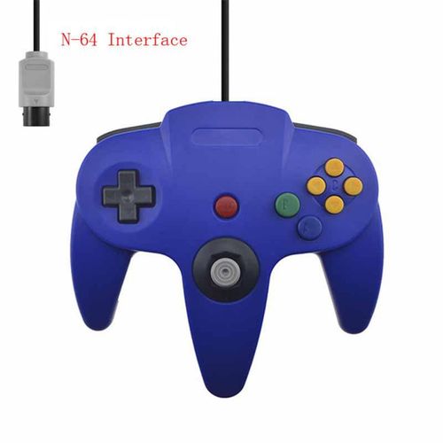 Bleu - Manette De Jeu Filaire N64 Pour Console Nintendo 64, Joystick, Commande Dualshock