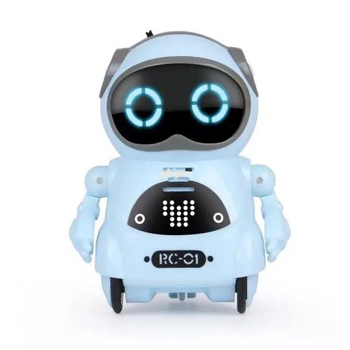 bleu - Mini Robot de poche RC, jouet pour enfants, avec Dialogue interactif, reconnaissance vocale, enregistrement, chant, danse, raconter des histoires