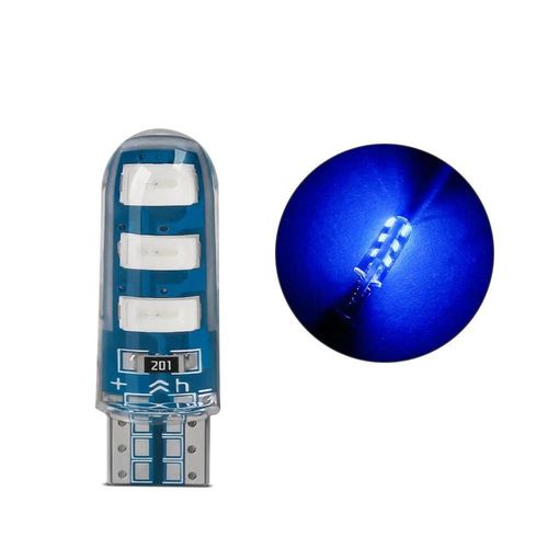 Bleu - Mode Normal - 2 Pices - T10 W5w Canbus Led Lumire Stroboscopique Feu Arrire Feu Clignotant Directionnel 5630 6smd 12v Glace Bleu Rouge Vert Rose Blanc 6000k Position Lampe De Lecture Automatique