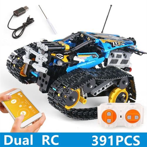 Bleu Pas De Bote - Vhicule Tout-Terrain Rc  Construire, 391 Pices, Programme App, Blocs De Construction lectrique, Modle De Voiture, Tlcommande Technique, Jouets Pour Enfants, Briques, Cadeaux Pour Garons