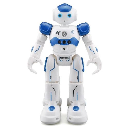 bleu - Robot  Induction Intelligent, programmation de gestes, dmo automatique, chant et danse avec lumire frache, Puzzle de charge, jouet tlcommand