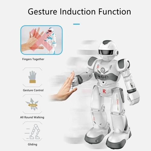 bleu - Robot lectrique RC  Induction gestuelle, interrupteur marche/glissement, Puzzle, lumire LED, musique et danse, histoire, tlcommande, modle de jouet