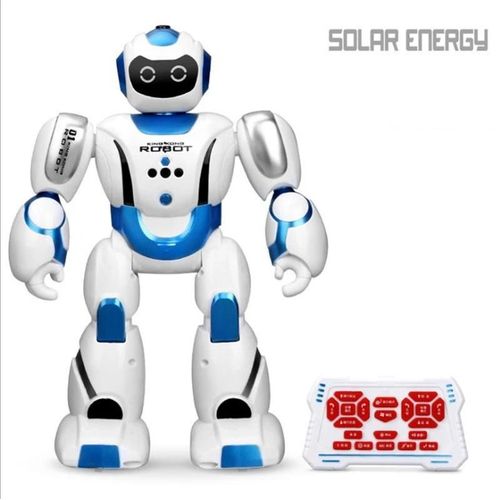 bleu - Robot lectrique RC avec programmation de charge solaire, interrupteur marche/glissement, dtection de geste, enregistrement vocal, lampes Flash, jouets pour enfants