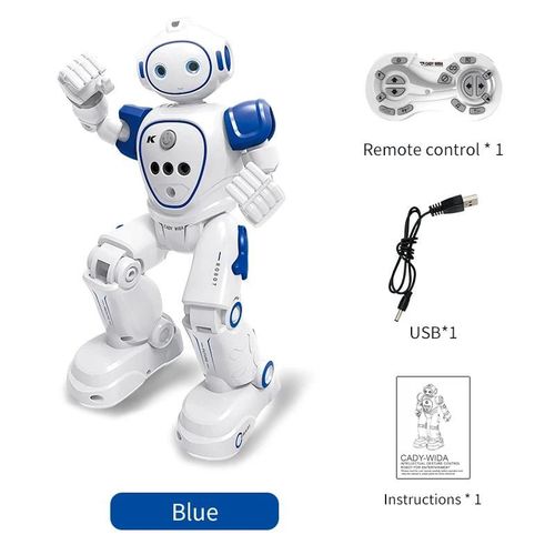 bleu - Robot lectronique R21 RC, programmation'action intelligente, chant, danse, figurine'action, capteur de gestes, jouets pour enfants