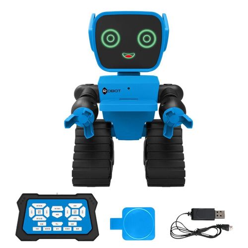 bleu - Robot tlcommand lectrique  dtection tactile, programmation intelligente, livraison de marchandises, conomique, Interaction vocale, chant, danse, jouet