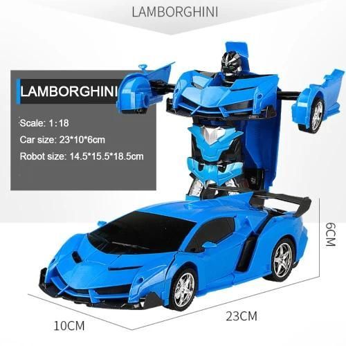 Bleu - Transformateur 2 en 1 RC, Robot de Transformation de conduite de voiture, Modles de voitures tlcommandes, Jouet de combat RC, Cadeau de nouvel an