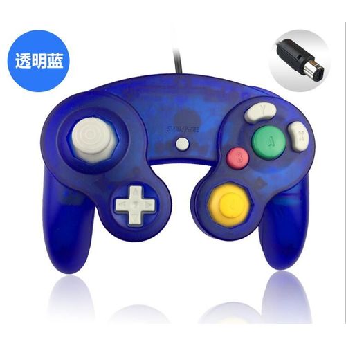Bleu Transparent - Couleur Transparente Pour N-G-C Gamepad Un Bouton Filaire Contrleur De Jeu Joystick Pour G-Amec-Ube Pour G-C