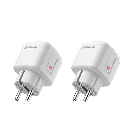 Blitzwolf Bw-Shp15 Zigbee 3.0 16a Prise Intelligente 3680w Prise Ue Prise De Courant Andrea Remote Minuterie Moniteur D'massage Fonctionne Avec Alexa - Type 2pcs