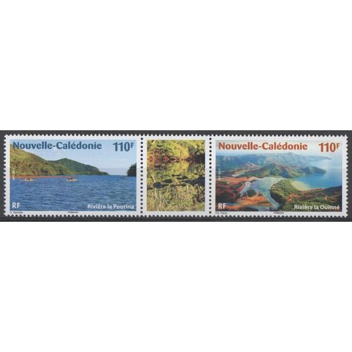 Bloc 2 Timbres France Nouvelle Caldonie 2011 Yvert Et Tellier N1124/1125 + Vignette Centrale Neuf** Gomme Intacte