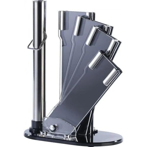 Bloc  Couteaux Et Fusil D'aiguisage Modulable En Verre Acrylique (4 Couteaux)