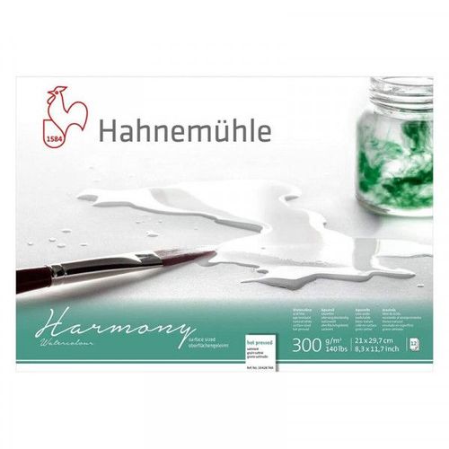 Bloc Aquarelle Harmony 300g/M2 12feuilles Grain Satin A4 - Hahnemhle