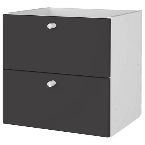 Bloc Avec 2 Tiroirs Pour tagre Cube Goodhome Mixxit Anthracite