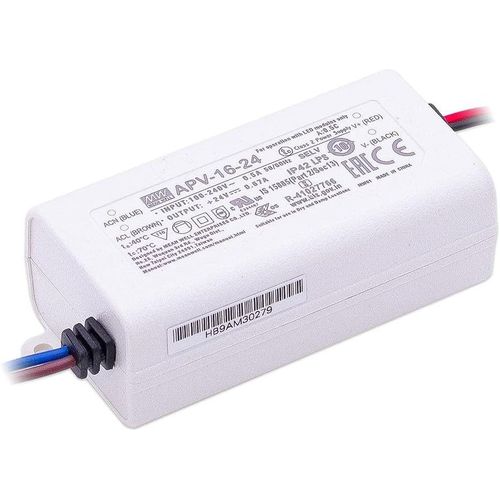 Bloc D'alimentation Led 16 W 24 V 0,67 A ; Meanwell Apv-16-24 ; Bloc D'alimentation  Dcoupage