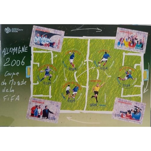 Bloc De 10 Timbres Neufs 2006, Coupe Du Monde De La Fifa, Allemagne 2006. Chaque Timbre D'une Valeur De 0,53 Euro, Illustrations De Coda.