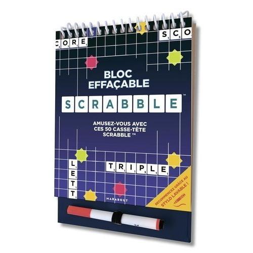 Bloc Effaable Scrabble - Avec Un Feutre Effaable    Format Album 