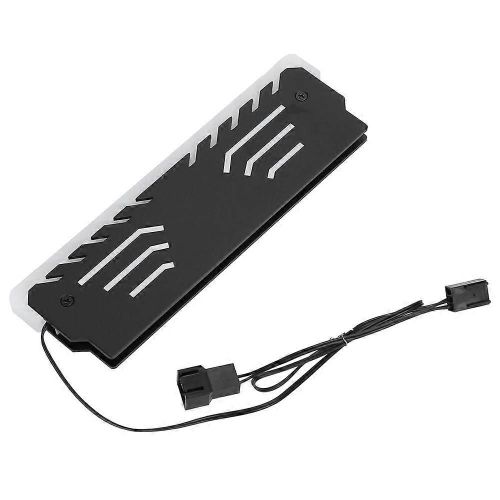 Bloc de refroidissement par eau  mmoire RVB DDR 3/4 Symphony Dissipateur thermique  mmoire pour lumire de flux lumineuxNoir