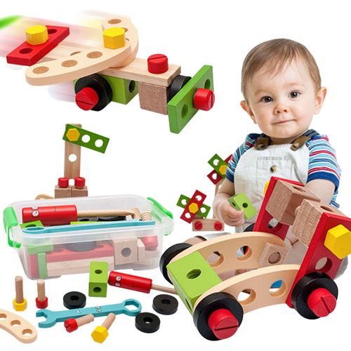 Bloc De Vissage En Bois Pour Enfant, Jouet, crou, Bricolage, Dmontage Du Bois, Rparation Multifonction Pour Bb, Ensemble D'Outils, Assemblage, Jouet De Simulation, Cadeau
