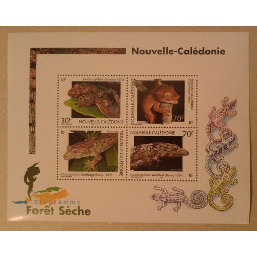 Bloc Feuillet 4 Timbres Programme Foret Sche Nouvelle Caldonie 2003 Yvert Et Tellier N29 Neuf Gomme Intacte