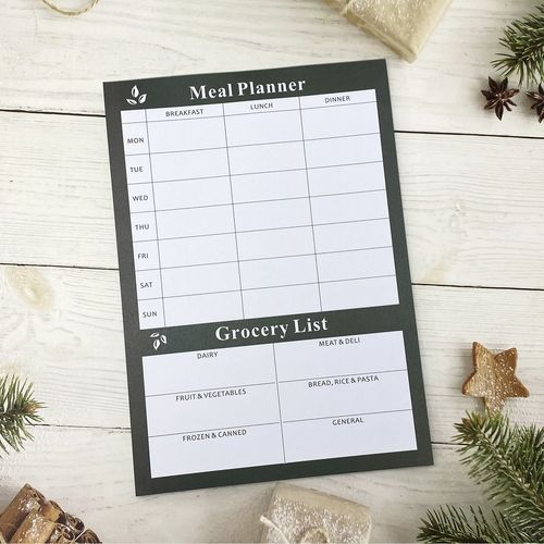 Planificateur De Repas Hebdomadaire - Blocco 52 Fogli Per Menu Settimanale E Lista Della Spesa