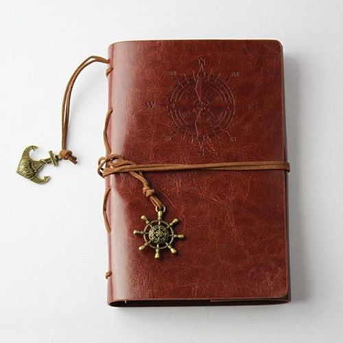 Bloc-Notes Spiral En Cuir Pu Rtro Ancre De Pirate Vintage Pour Journal De Voyage 1 Pice