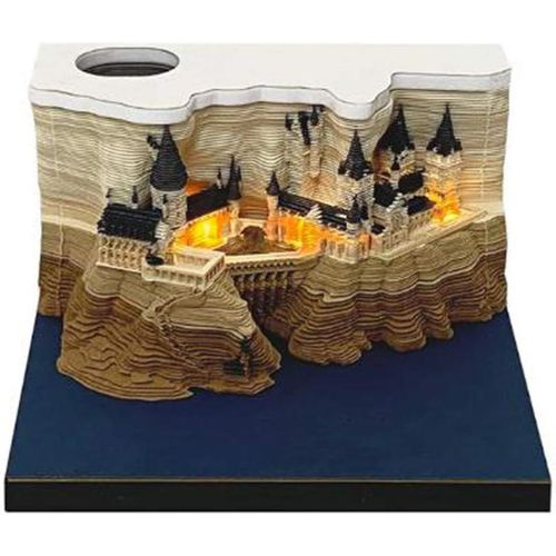 Bloc-notes 3D 2024, Bloc-notes 3D Sculpté Sur Papier, Calendrier Avec Lumière LED, Calendrier Détachable Sculpture, Calendrier 3D, Bloc-notes 3D, Sculpture Cadeau Pour L'école, La Maison, Le Bureau