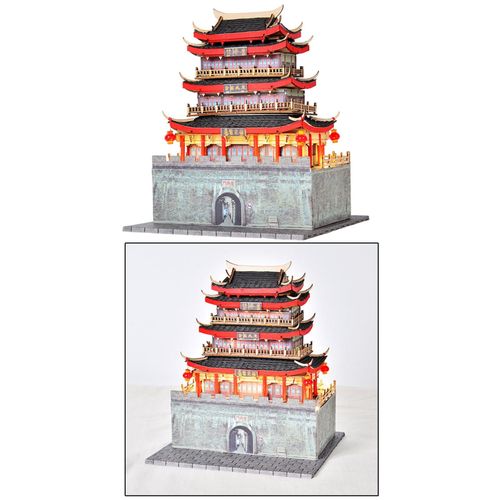 Blocs De Construction 3d Pour Enfants, Jouets D'Architecture Ancienne Avec Bote  Piles, Interrupteur, Maison De Poupe, Modle Dcoratif