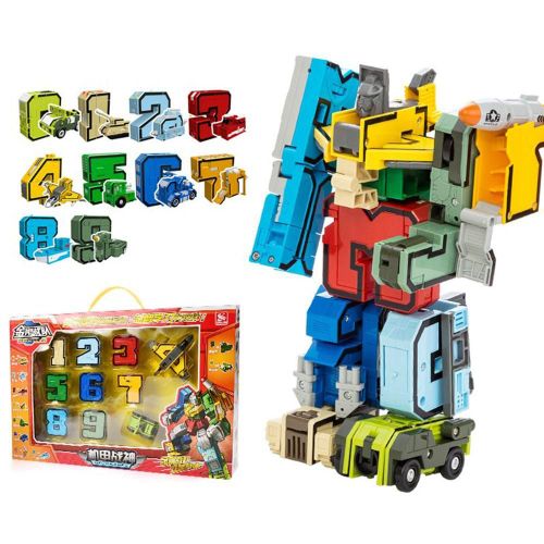 Blocs De Construction De Bricolage Numrique, Assemblage Dformation Robot Transformation Des Nombres, Lettres Mathmatiques, Jouets ducatifs Montessori